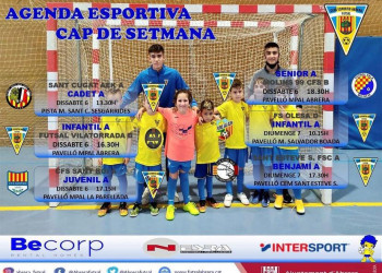 Partits Club Esportiu Futsal Abrera dissabte 6 i diumenge 7 de novembre