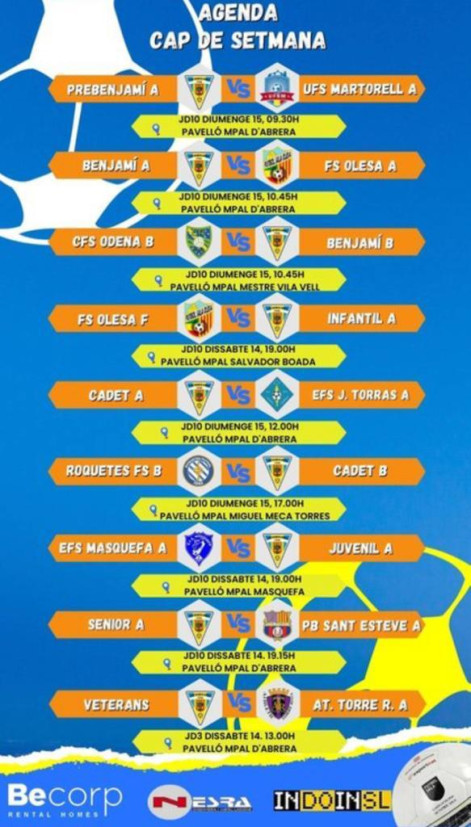 PARTITS FUTSAL14 I 15.01.23