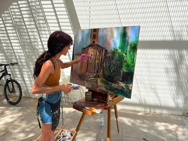 Pintem Abrera! 24 artistes han participat en la 48è Concurs de Pintura Ràpida Vila d’Abrera aquest diumenge 14 de juny