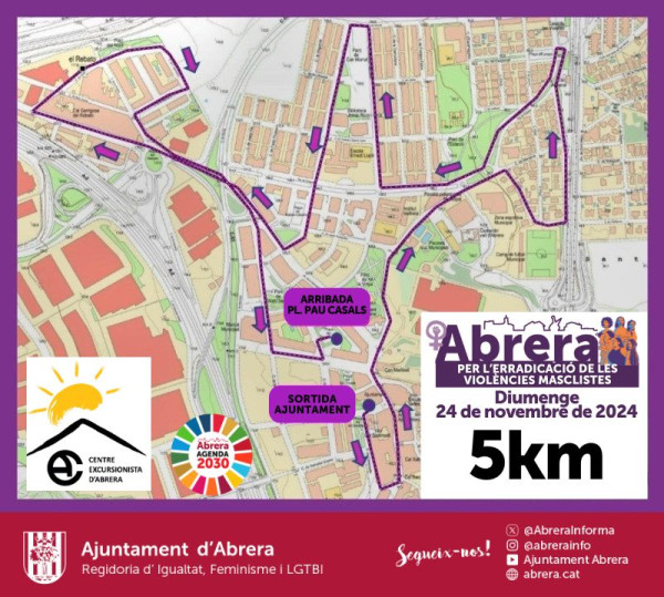 Plànol VII Marxa contra les violències masclistes d'Abrera 2024