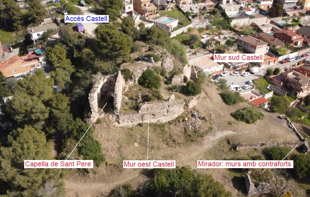Plànol ubicació Castell de Voltrera d'Abrera