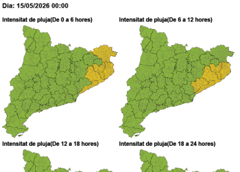 Avís pluja - divendres 15 de maig de 2026