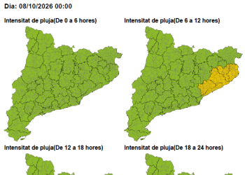 Previsió de pluja 8 d'octubre de 2026