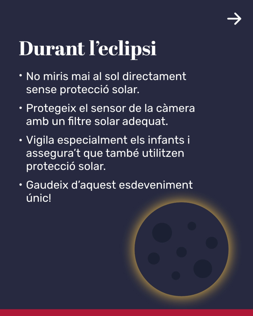 Prepara’t per gaudir amb seguretat de l’eclipsi solar del proper dimecres 12 d’agost!