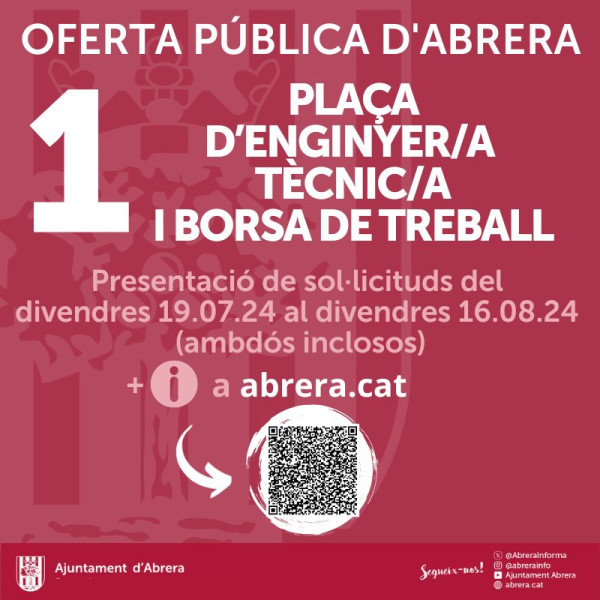 POST OFERTA 1 PLAÇA ENGINYERA TÈCNICA JULIOL 2024.jpg