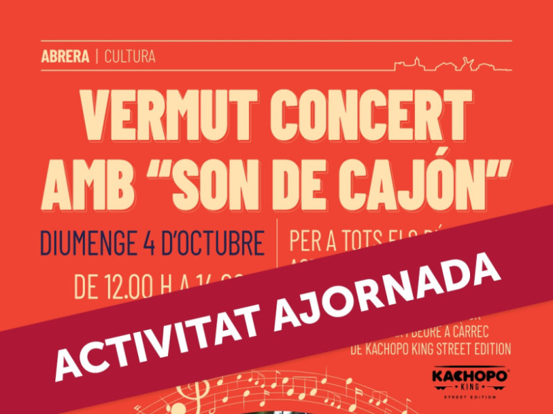 Activitat ajornada: Vermut concert amb Son de Cajón