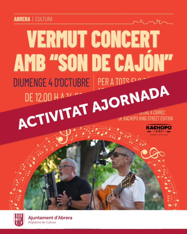 Activitat ajornada: Vermut concert amb Son de Cajón