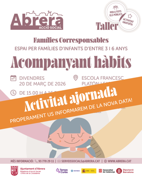 Ajornem la xerrada programada per aquest divendres 20 de març de 2026. Properament us informarem de la nova data!