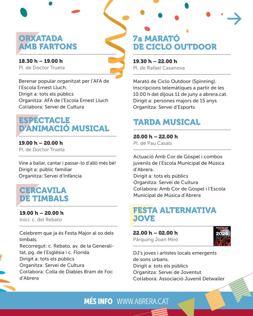 Festa Major 2026 - 25 juny 2