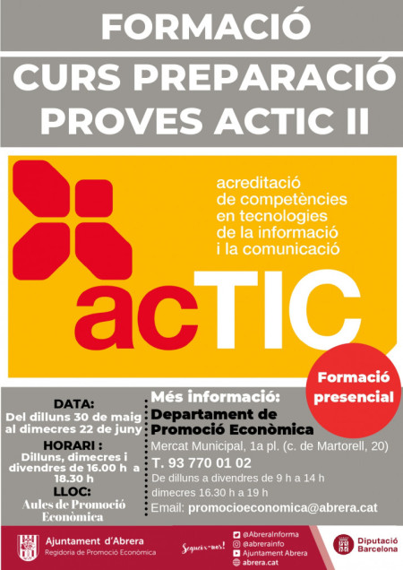 Curs de preparació de les proves d'ACTIC II