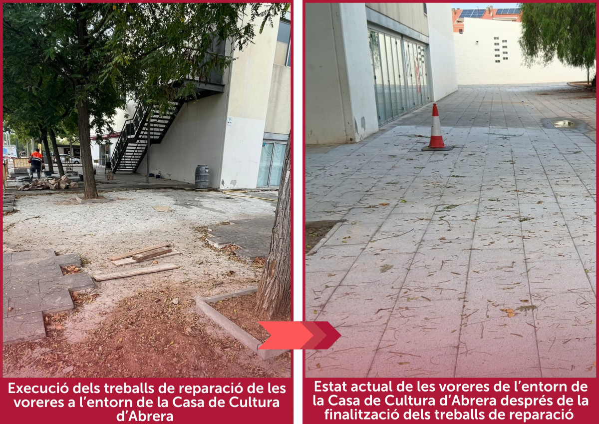 Finalitzem els treballs de reparació de paviments i voreres a diversos punts del municipi