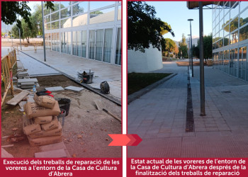 Finalitzem els treballs de reparació de paviments i voreres a diversos punts del municipi