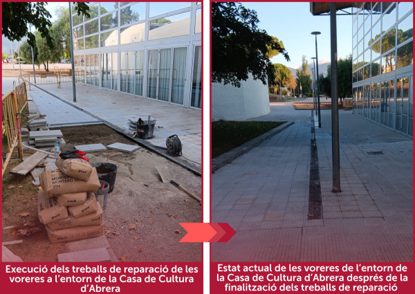 Finalitzem els treballs de reparació de paviments i voreres a diversos punts del municipi