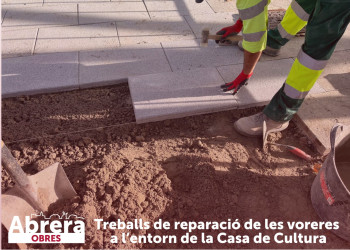Finalitzem els treballs de reparació de paviments i voreres a diversos punts del municipi