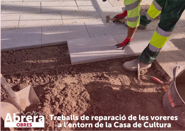 Finalitzem els treballs de reparació de paviments i voreres a diversos punts del municipi