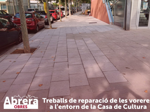 Finalitzem els treballs de reparació de paviments i voreres a diversos punts del municipi