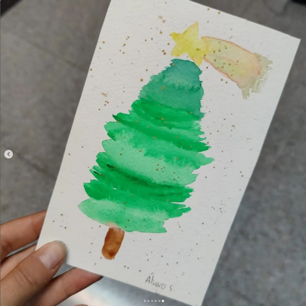 Dijous 14 de desembre. Taller nadalenc amb aquarel·la creativa