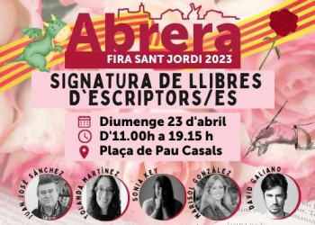 Signatures d'escriptors/es per la IV Fira de Sant Jordi 2023