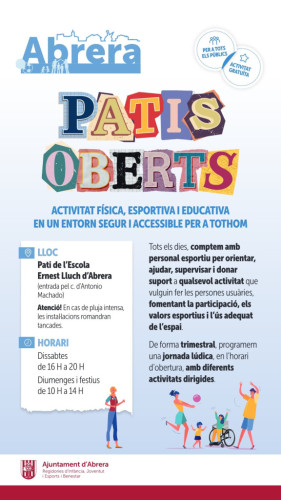 Patis Oberts - Horaris genèrics