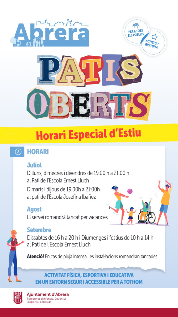 Patis Oberts - Horaris Estiu 2026