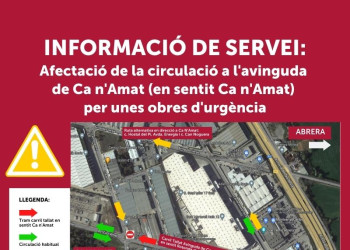Tall circulació Avinguda Ca n'Amat