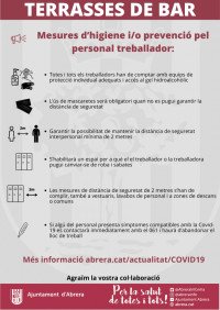 Terrasses de bar. Mesures pels treballadors/res