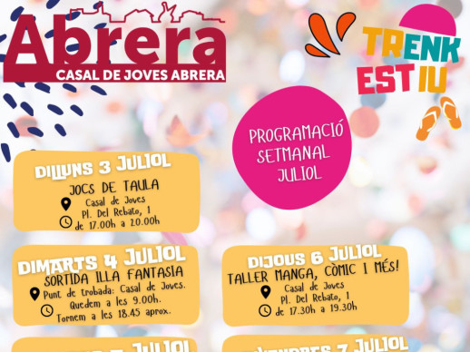 TRENKESTIU 2023 -CALENDARI DEL 3 AL 7 JULIOL