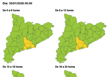 Previsió ventades. Divendres 30 de gener de 2026