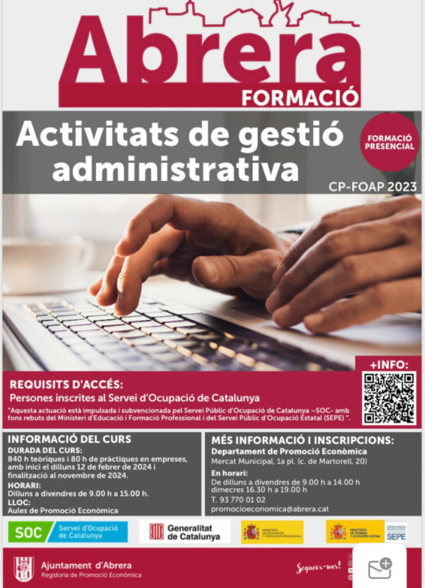 curs d'Activitats de gestió administrativa