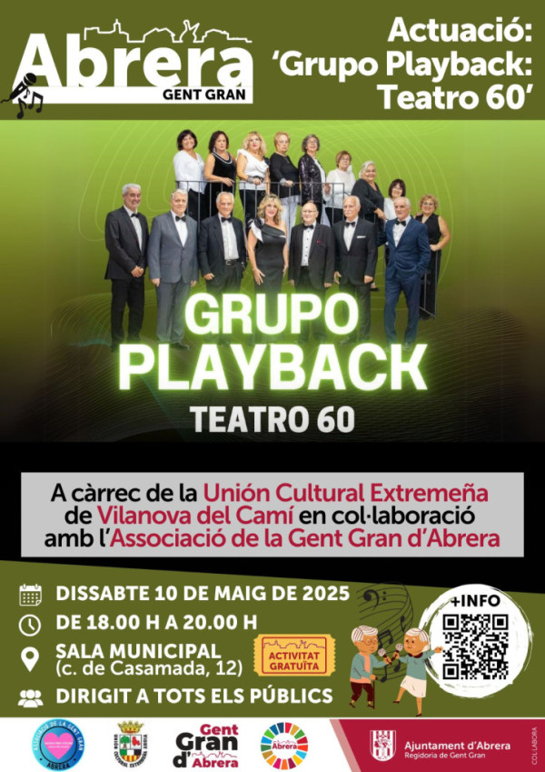 Cartell actuació Gent Gran 10 de maig 2025