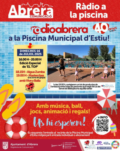 Ràdio Abrera a la Piscina 2025 - Dimecres 16 de juliol amb Vive y Baila
