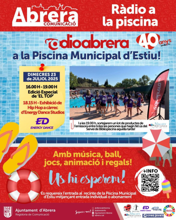 Ràdio Abrera a la Piscina 2025 - Dimecres 23 de juliol amb Energy Dance