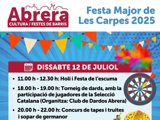 Festa Major de Les Carpes: dissabte 12 de juliol de 2025