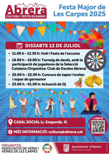 Festa Major de Les Carpes: dissabte 12 de juliol de 2025
