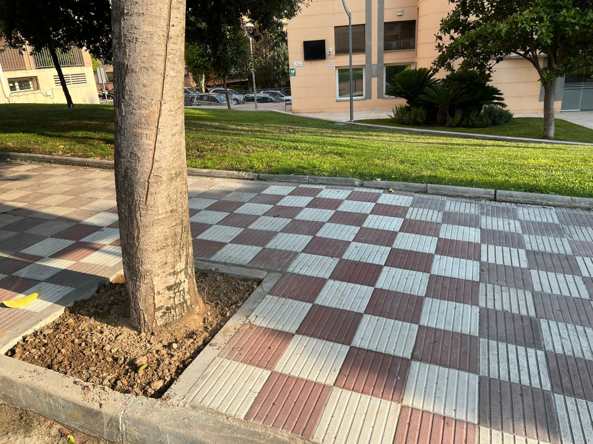 Reparació de voreres a l'Avinguda de Lluís Companys d'Abrera