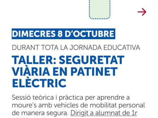 Setmana de la Mobilitat Sostenible 2025: Taller de mobiltiat segura en patinet elèctric