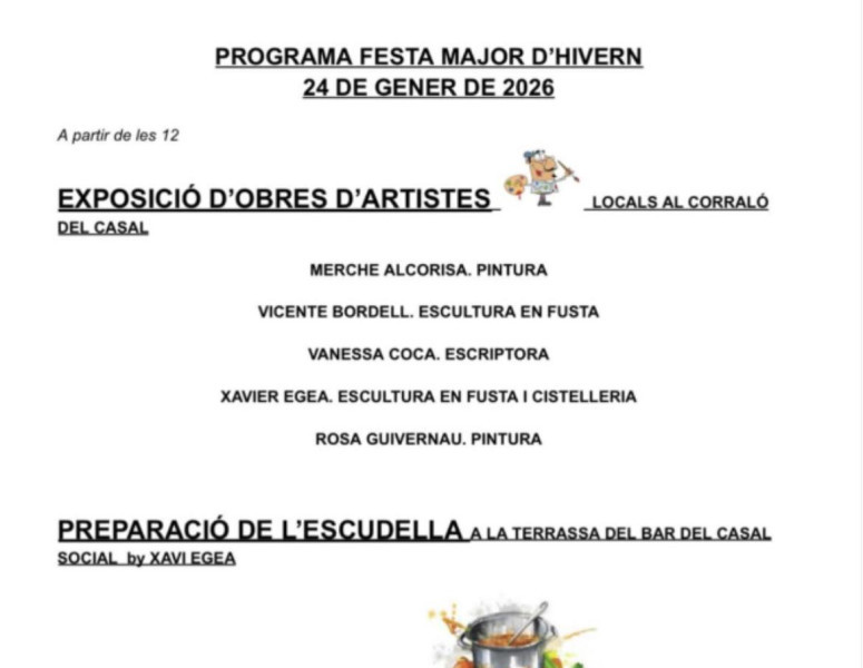 Festa Major d'Hivern de l'AAVV de Santa Maria de Vilalba i el Suro