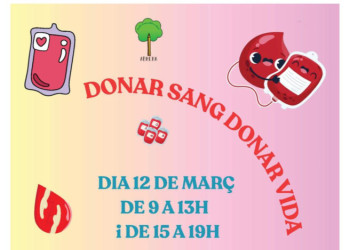 Donar sang donar vida! L'Escola Francesc Platón i Sartí d'Abrera organitza una nova campanya de donació de sang el proper dijous 12 de març. Veniu a donar sang!