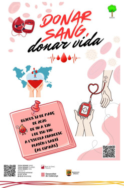 Donar sang donar vida! L'Escola Francesc Platón i Sartí d'Abrera organitza una nova campanya de donació de sang el proper dijous 12 de març. Veniu a donar sang!
