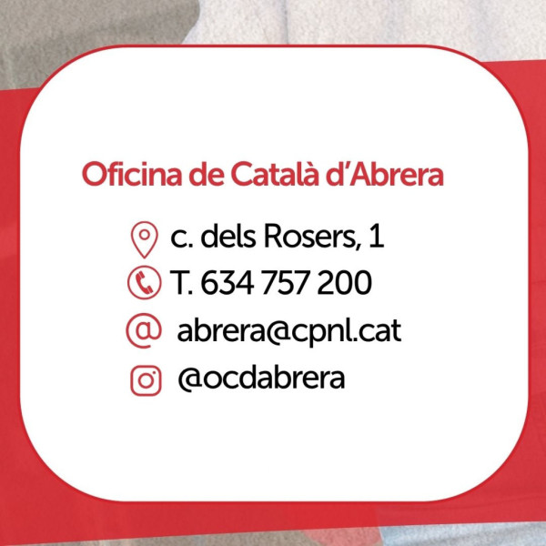 A Abrera apostem per la formació dels nostres veïns i veïnes! El proper mes d'abril s'obrirà el període d'inscripció per a les classes del tercer trimestre del curs 2025-2026 de l'Oficina de Català d'Abrera