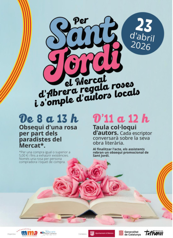 Sant Jordi 2026 al Mercat Municipal d'Abrera