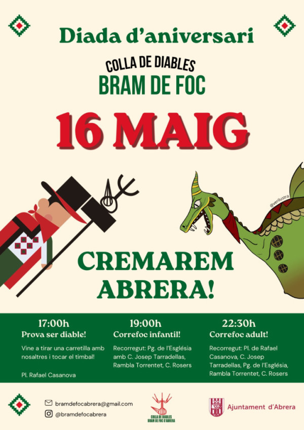 Cartell 45è aniversari Colla de Diables Bram de Foc d'Abrera