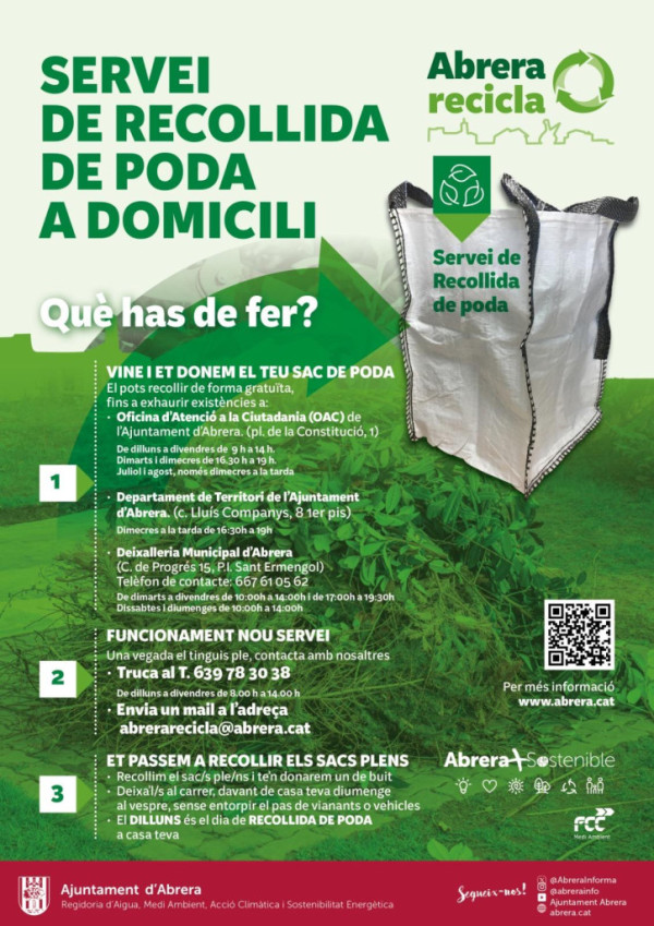Servei de recollida de poda a demanda - juliol 2026