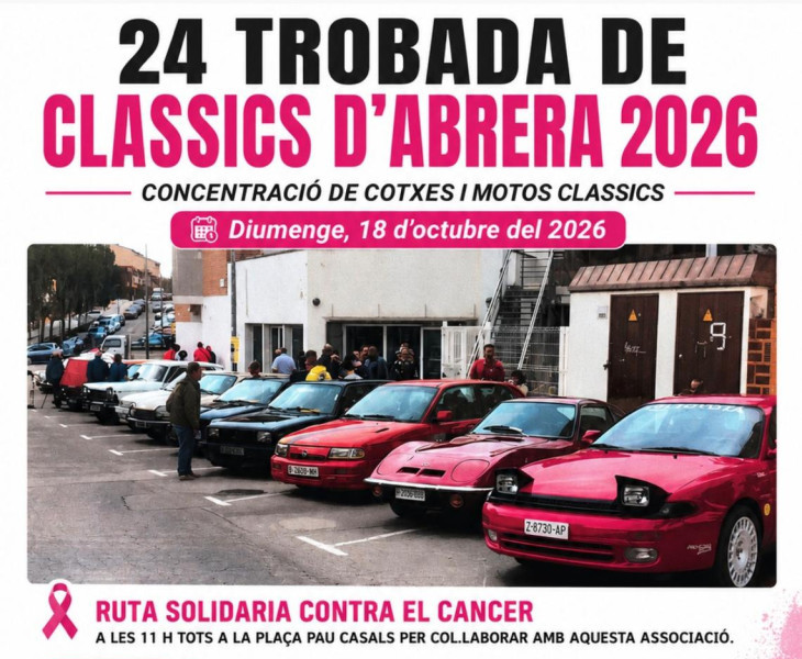 Cartell 24a Trobada de clàssics d'Abrera 2026