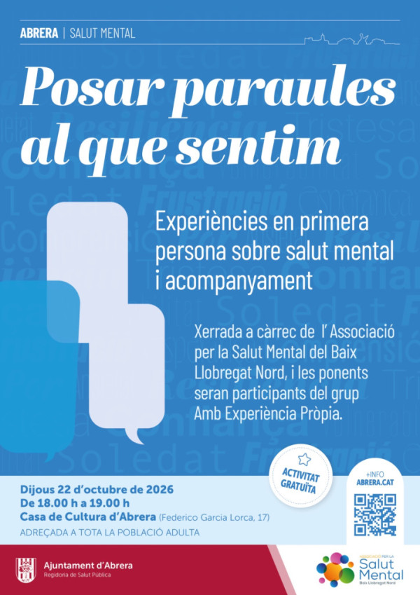 Posem en valor el benestar emocional de les persones per commemorar el Dia Mundial de la Salut Mental