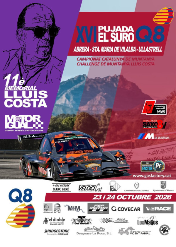 Abrera es prepara per viure la passió pel motor amb la 16a Pujada Q8 Santa Maria de Vilalba – Ullastrell