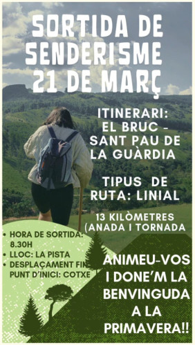 Sortida de senderisme de l'Associació de Veïnes i Veïns de Santa Maria de Vilalba