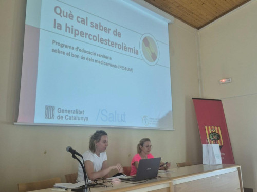 Dimecres 27 de maig hem parlat sobre hipercolesterolèmia, amb la col·laboració de la Farmàcia Rocamora