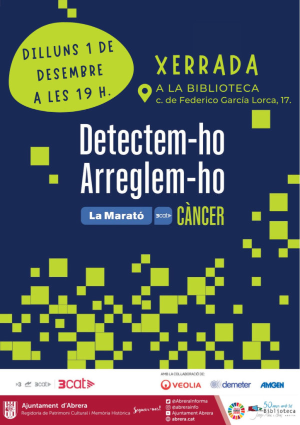 Biblioteca Josep Roca i Bros - Xerrada sobre el càncer dins La Marató de 3cat 2025