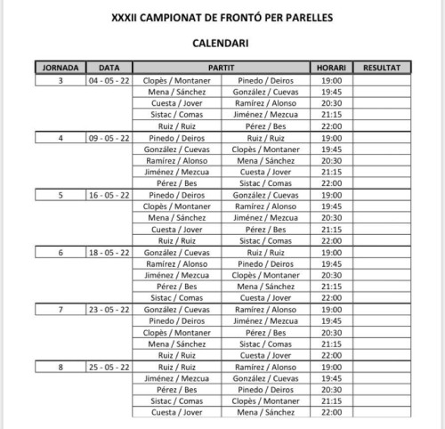XXXII Campionat de Frontó per Parelles - Calendari.jpeg